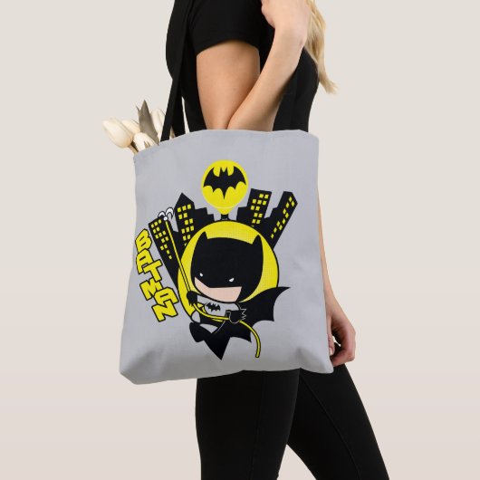 Chibi Batman Scaling the City Tote Bag (Dichtbij)