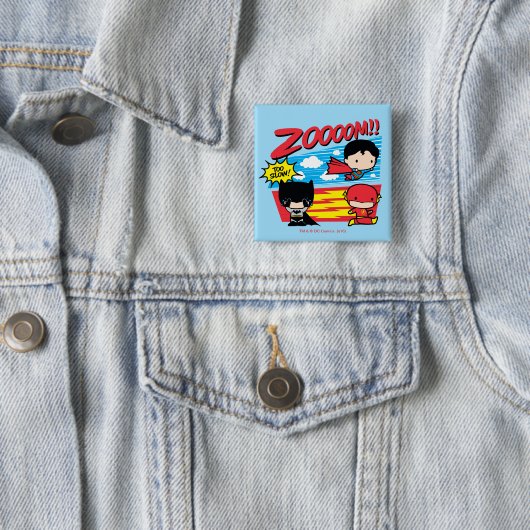 Chibi Batman te traag! Vierkante Button 5,1 Cm (In situ)