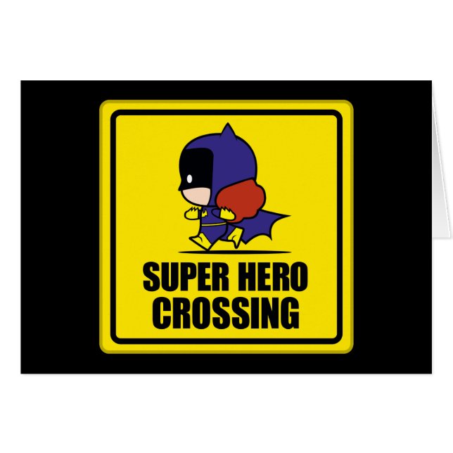 Chibi Batoman Super Hero Crossing Sign (Voorkant Horizontaal)