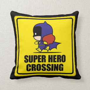 Chibi Batoman Super Hero Crossing Sign Kussen