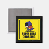 Chibi Batoman Super Hero Crossing Sign Magneet (Voorkant / Achterkant)