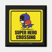 Chibi Batoman Super Hero Crossing Sign Magneet (Voorkant)