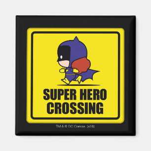 Chibi Batoman Super Hero Crossing Sign Magneet