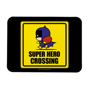 Chibi Batoman Super Hero Crossing Sign Magneet