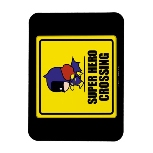 Chibi Batoman Super Hero Crossing Sign Magneet (Verticaal)