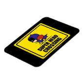 Chibi Batoman Super Hero Crossing Sign Magneet (Linkerzijde)