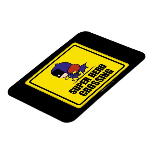Chibi Batoman Super Hero Crossing Sign Magneet (Linkerzijde)