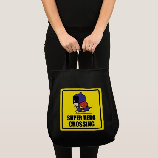 Chibi Batoman Super Hero Crossing Sign Tote Bag (Voorkant (product))