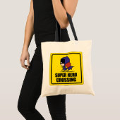 Chibi Batoman Super Hero Crossing Sign Tote Bag (Voorkant (product))