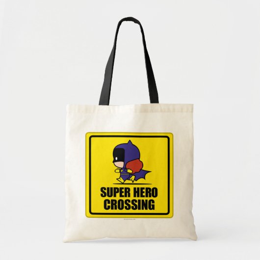 Chibi Batoman Super Hero Crossing Sign Tote Bag (Voorkant)