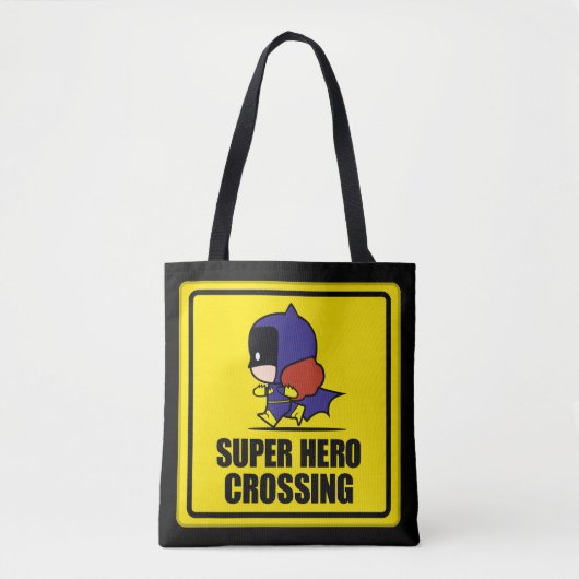 Chibi Batoman Super Hero Crossing Sign Tote Bag (Voorkant)