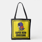 Chibi Batoman Super Hero Crossing Sign Tote Bag (Achterkant)