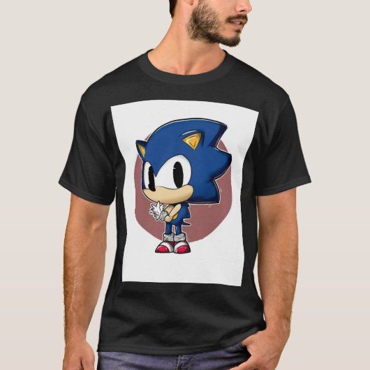 Chibi Blauwe Snelheid Held T-shirt (Voorkant)