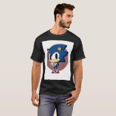 Chibi Blauwe Snelheid Held T-shirt (Voorkant volledig)