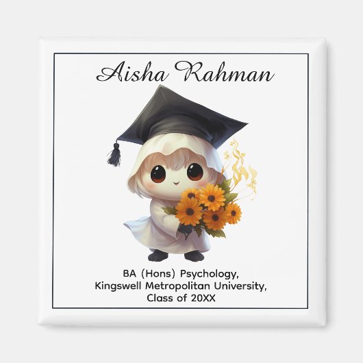 🎓Chibi Blossom Afstuderen Magneet (Voorkant)