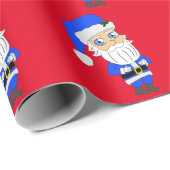 Chibi Blue Suit Santa Cadeaupapier (Rol Hoek)