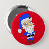 Chibi Blue Suit Santa Ronde Button 4,0 Cm (Voorkant /achterkant)