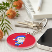 Chibi Blue Suit Santa Sleutelhanger (Voorkant Rechts)