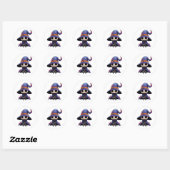 Chibi Bone Witch Sticker - Schattigee gotische fan (Vel)