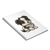 Chibi Border Collie Notitieboek (Rechterzijde)