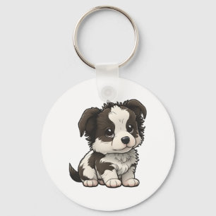 Chibi Border Collie Sleutelhanger