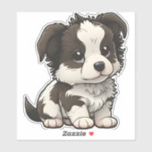 Chibi Border Collie Sticker (Vel)