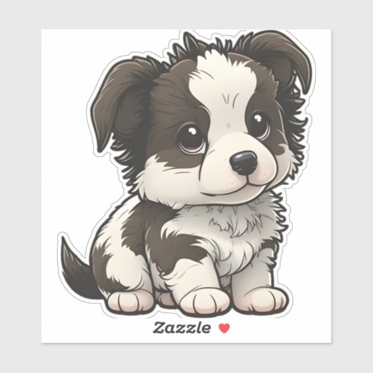 Chibi Border Collie Sticker (Vel)