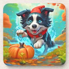 Chibi Border Ninja Hond: Epic Art Bier Onderzetter