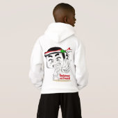 Chibi Boy met Soedan Vlag Hoofdband Hoodie (Achterkant volledig)