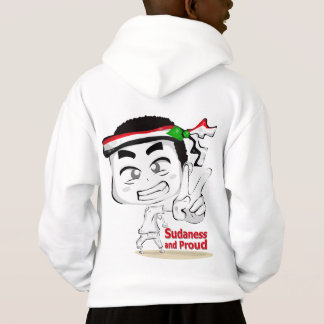 Chibi Boy met Soedan Vlag Hoofdband Hoodie
