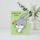 Chibi BUGS BUNNY™ met wortel Briefkaart (Staand voorkant)