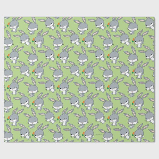 Chibi BUGS BUNNY™ met wortel Cadeaupapier (Vlak)