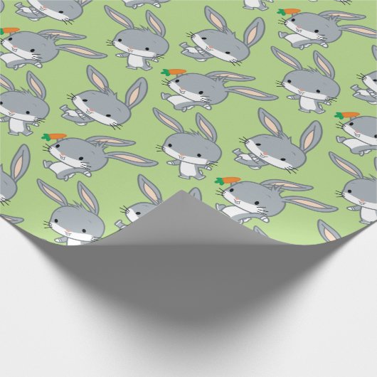 Chibi BUGS BUNNY™ met wortel Cadeaupapier (Hoek)