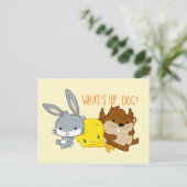 Chibi BUGS BUNNY™, TWEETY™ & TAZ™ Briefkaart (Staand voorkant)