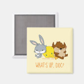 Chibi BUGS BUNNY™, TWEETY™ & TAZ™ Magneet (Voorkant / Achterkant)