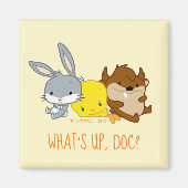 Chibi BUGS BUNNY™, TWEETY™ & TAZ™ Magneet (Voorkant)