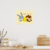 Chibi BUGS BUNNY™, TWEETY™ & TAZ™ Poster (Keuken)