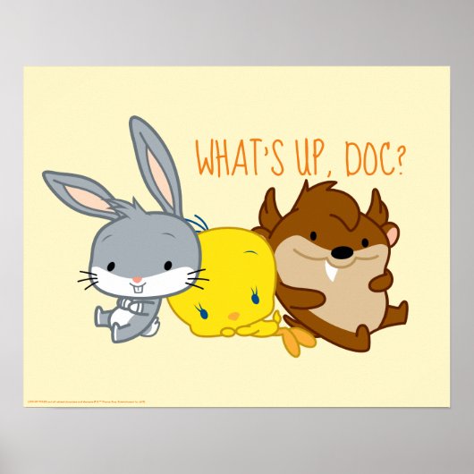 Chibi BUGS BUNNY™, TWEETY™ & TAZ™ Poster (Voorkant)