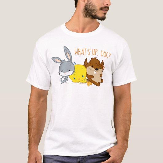 Chibi BUGS BUNNY™, TWEETY™ & TAZ™ T-shirt (Voorkant)