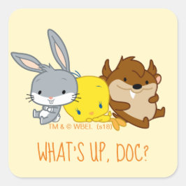 Chibi BUGS BUNNY™, TWEETY™ & TAZ™ Vierkante Sticker