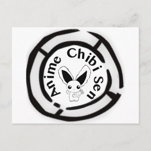 Chibi Bunny Briefkaart (Voorkant)