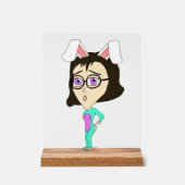 chibi bunnygirl acryl bord (Voorkant)