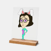 chibi bunnygirl acryl bord (Hoek)