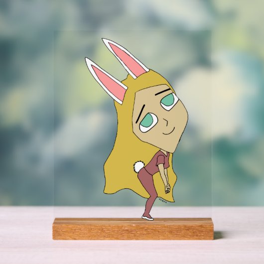 chibi bunnygirl acryl bord (Neutraal)