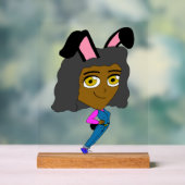 chibi bunnygirl acryl bord (Neutraal)