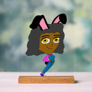 chibi bunnygirl acryl bord