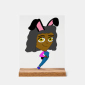 chibi bunnygirl acryl bord (Voorkant)