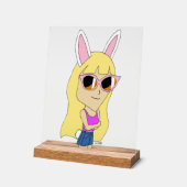 chibi bunnygirl acryl bord (Hoek)
