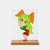 chibi bunnygirl acryl bord (Voorkant)