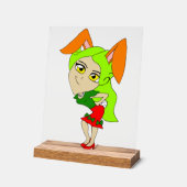 chibi bunnygirl acryl bord (Hoek)